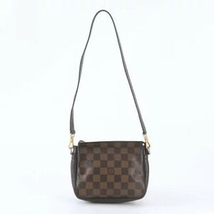 Louis Vuitton Damier Trouse Makeup Leather 2Way Shoulder Bag Brown